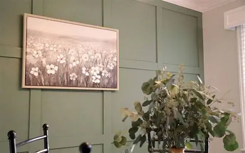 Деревянная акцентная стена в столовой Барбары Криглер