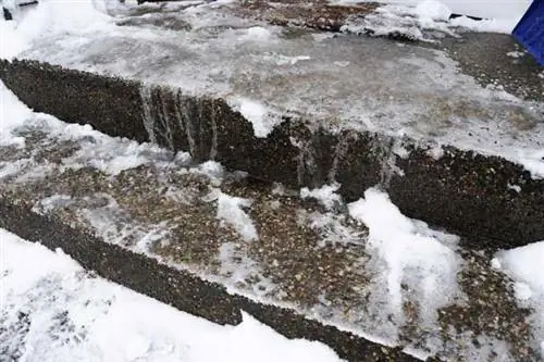 Ледяные, скользкие ступени
