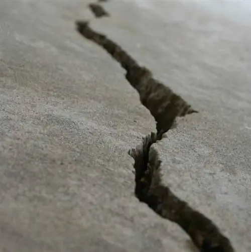 Макросъемка треснувшего фундамента