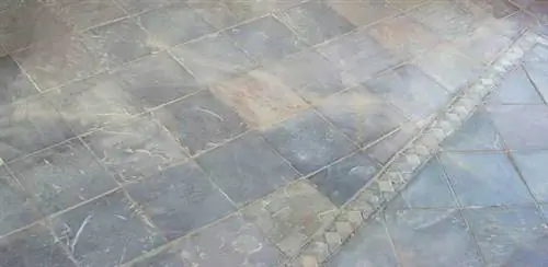 Укладка сланцевой напольной плитки