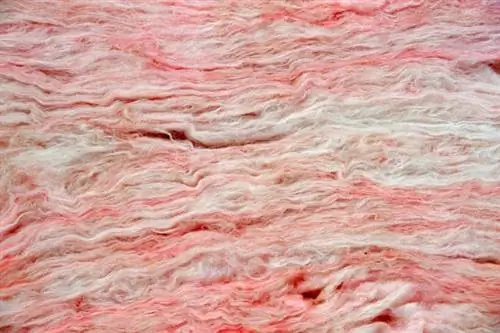 Крупный план изоляции из стекловолокна