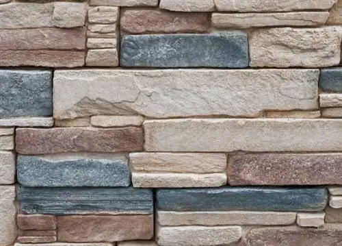 Каменная стена из шпона