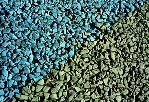 Синяя и зеленая резиновая мульча