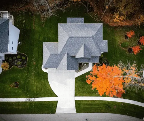 домашний пейзаж осенью