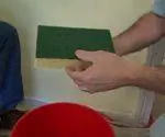 Губка для гипсокартона для влажной шлифовки швов.