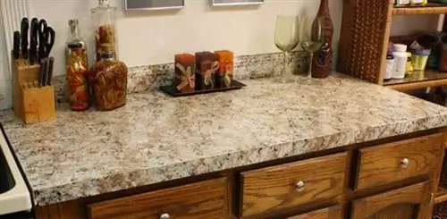 Столешница после окраски гранитной краской Giani.