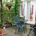 терраса с цветами