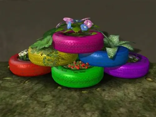 шины с цветами