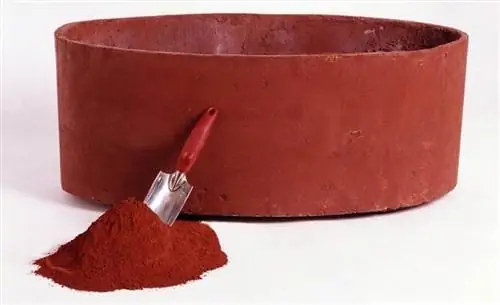 Как сделать горшок из красного цемента