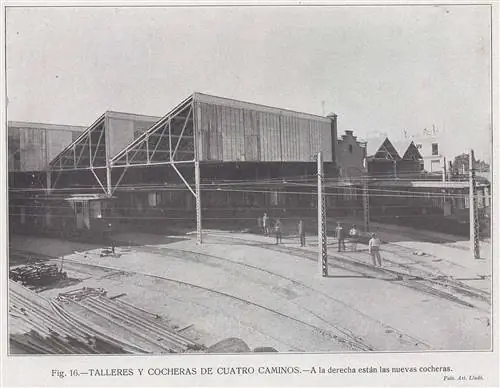 Гаражи Cuatro Caminos в 1921 году