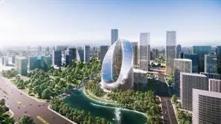 OTower будет иметь нестандартную форму, офисы будут построены вокруг цилиндрического двора, чтобы…