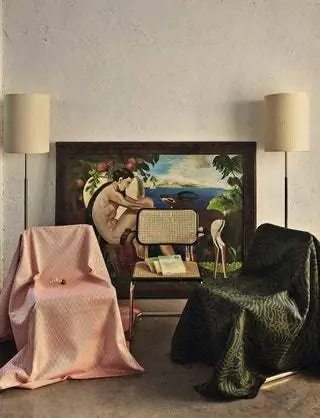 Покрытие стульев Cesca B32 и B64 от Marcel Breuer из 60-х годов коралловой тканью для улицы IKB 191 из волокна Picco…
