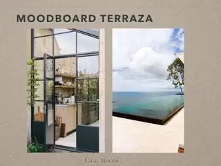 Мудборд террасы с бассейном