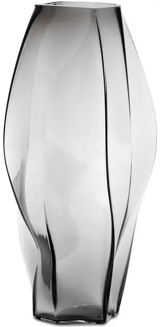 Элегантная ваза Contour из стекла серых тонов