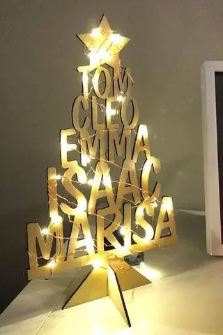 Тот, который также вечен и подходит для любого угла. Он сделан из дерева, а его ветви образованы именами…