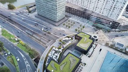 Новый комплекс LA DÉFENSE сделан из БАМБУКА и САДОВ