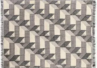 Тканый Ковер из Джута и Хлопка 170 x 240 см Серый