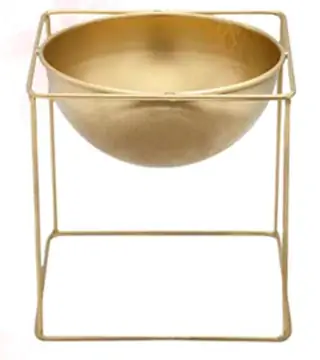GOLDEN PLANTER РАСТЕНИЯ С МЕТАЛЛИЧЕСКИМИ ПОДСТАВКАМИ КАШТАНАМИ