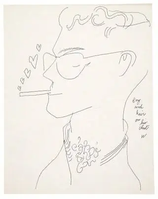 Портрет неизвестного мужчины и подпись рядом с ним, описывающая его, 1956 год