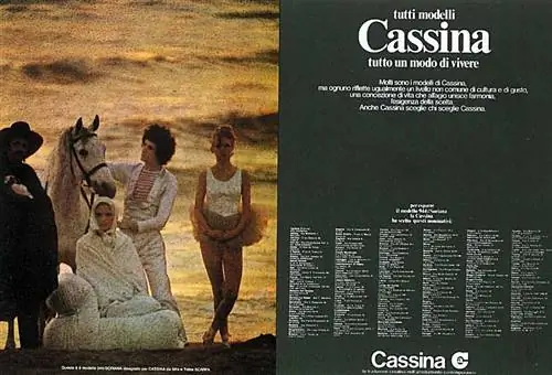 Рекламный плакат Cassina 1971 года