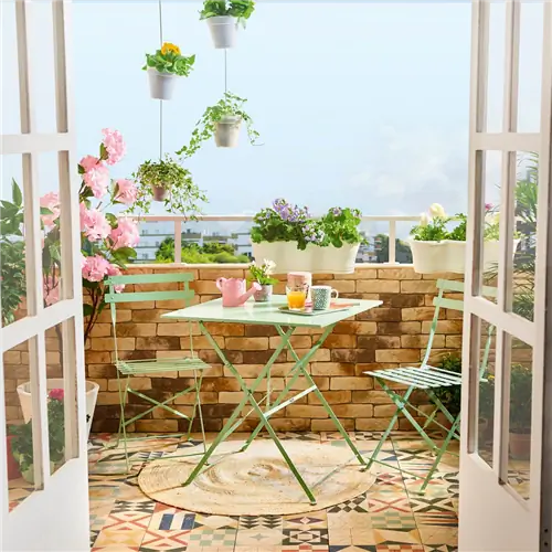 Комплект мебели для террасы Flora из стали на 2 персоны