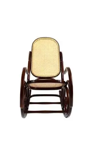 Текущая версия кресла-качалки Thonet № 22 с характерными деревянными изгибами благодаря запатентованной системе…