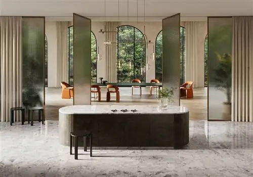 Кухня с поверхностями Porcelanosa Кухня с поверхностями Porcelanosa