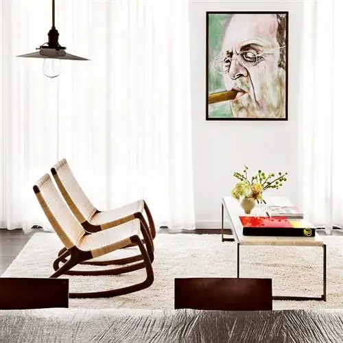 Дом Шамир Шаха в Нью-Йорке. Кресло-качалка Shawn Place SP210 Cane and Walnut Armchairs в журнальном столике BC Canada… Дом Шамир Шаха в Нью-Йорке. Кресло-качалка Shawn Place SP210 Cane and Walnut Armchairs в журнальном столике BC Canada…