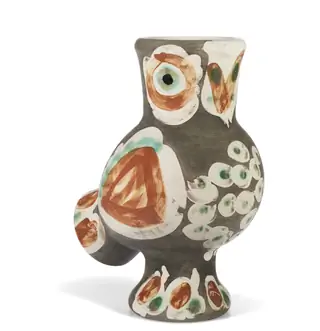 Ваза Picasso 'Chouette' 1968 года. Лимитированная серия насчитывает 500 экземпляров. Текущая цена аукциона €12,49220
