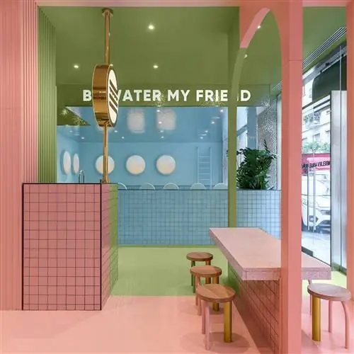 «Masquespacio» наполняет ресторан гамбургеров в Турине яркими красками «Masquespacio» наполняет ресторан гамбургеров в Турине яркими красками