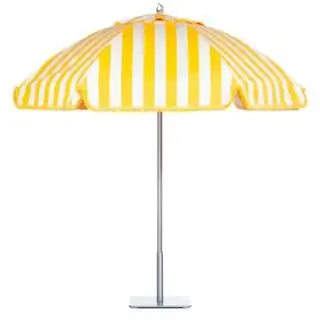 Ткань Cabana Yellow Stripe с каймой и бахромой в виде лютика