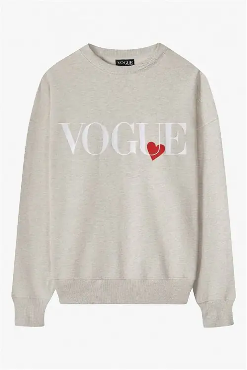 VOGUE LOVE серый свитшот