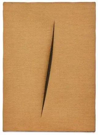 'Concetto Spaziale Attesa' 1963. На оборотной стороне подписано и с любовью посвящено Жанне-Клод. В 1963 году Лусио…