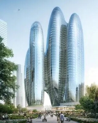 Штаб-квартира OPPO в Китае была задумана Zaha Hadid Architects в виде четырех соединенных между собой башен, которые достигают… Штаб-квартира OPPO в Китае была задумана Zaha Hadid Architects в виде четырех соединенных между собой башен, которые достигают…