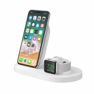 То же самое можно сказать и об этой базе для беспроводной зарядки марки Belkin, совместимой с iPhone, Apple Watch, AirPods и iPad…