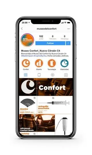 Мы можем посетить Музей комфорта в Instagram-аккаунте museodelconfort, и это инициатива Citroën