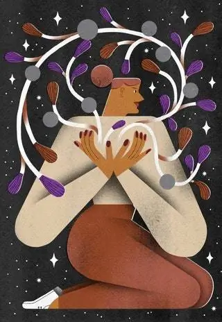 В руках женщины может расцвести древо жизни, как на этой иллюстрации Малоты