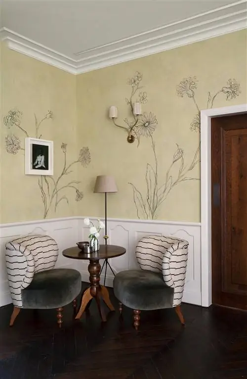 Обои La Poesie от de Gournay с ручной росписью цветов