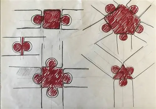 Эскиз пары для оформления магазина Unifor в Милане