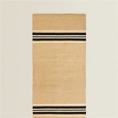 джутовый коврик в полоску zara home