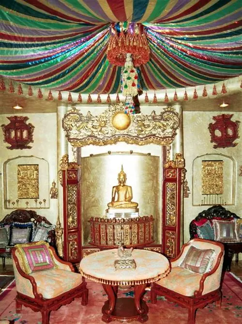 Siegfried Roy Homestory Dschungel Palast Лас-ВегасНевадаСША Wohnhalle PerserTeppiche Goldene BuddhaStatue