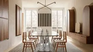 В Париже квартира, где свет и изгибы сливаются с искусством