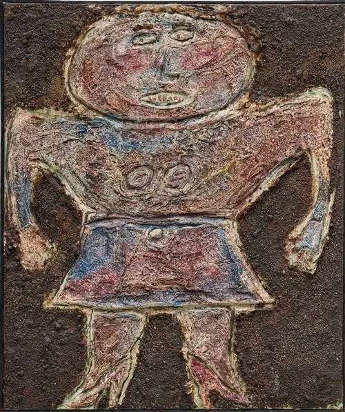 Мисс Чолра, январь 1946 г. Холст, масло, песчаная галька и солома