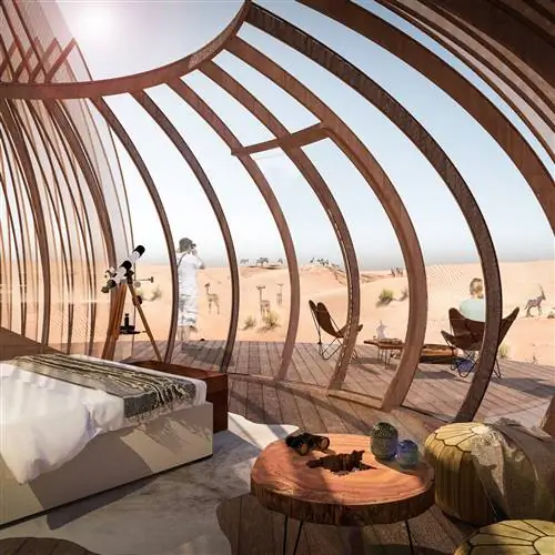 OCULUS сферический отель, расположенный в пустыне АБУ-ДАБИ