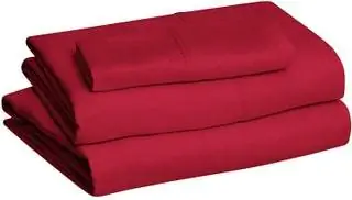 Микрофибра Комплект простыней 100 полиэстер Maroon Single Bed Микрофибра Комплект простыней 100 полиэстер Maroon Single Bed