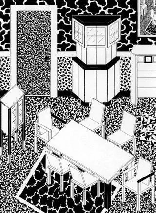 Рисунок интерьера Джорджа Соудена 1983
