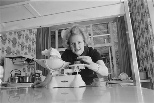 На кухне своего дома на Флад-стрит, 19, Лондон