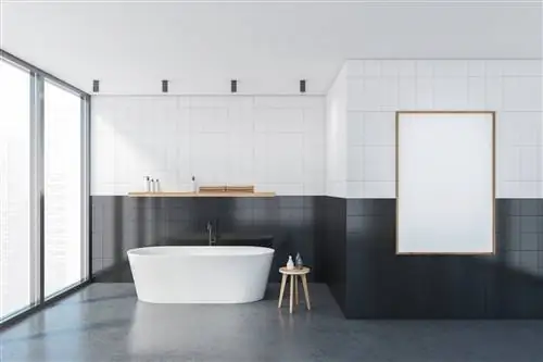 двухцветная ванная комната