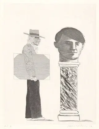Студенческое посвящение Пикассо 1973 г., гравюра, тираж 120 29 ¾ x 22 ¼