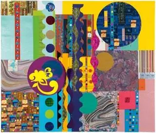 Луна 2007. Коллаж из различных пластиковых оберток и бумажных пакетов на бумаге